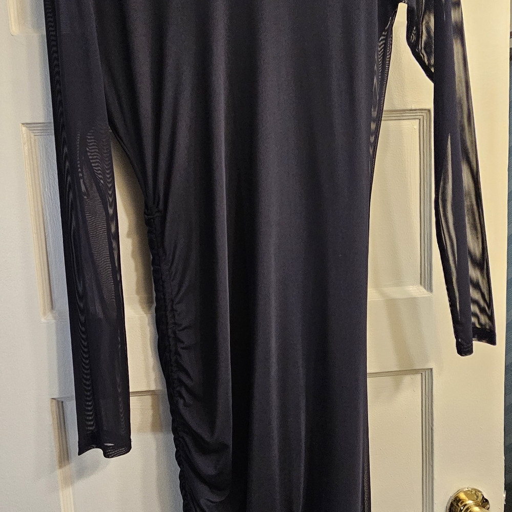 INC International Concepts Elegant Black Long Sleeve Dress